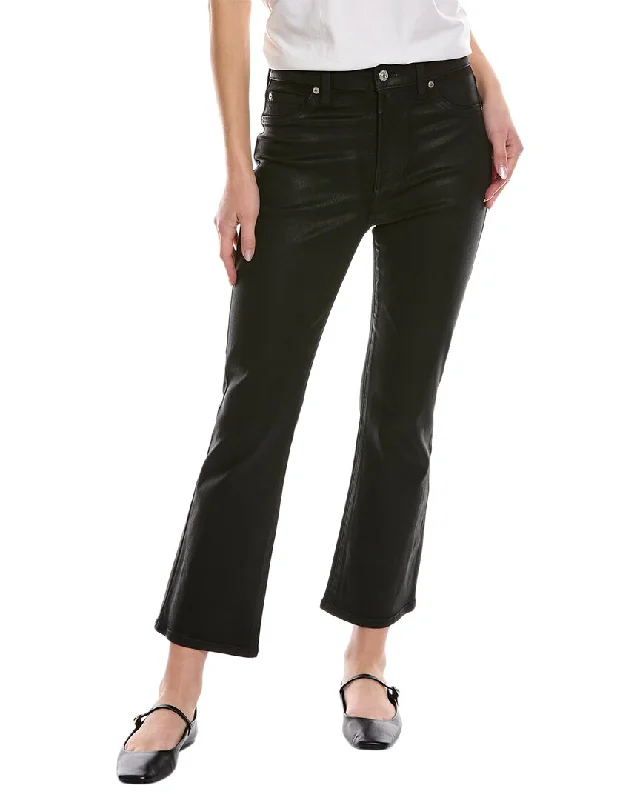 Women's Clothing Sale Online 7 For All Mankind Black High-Waist Slim Kick Jean