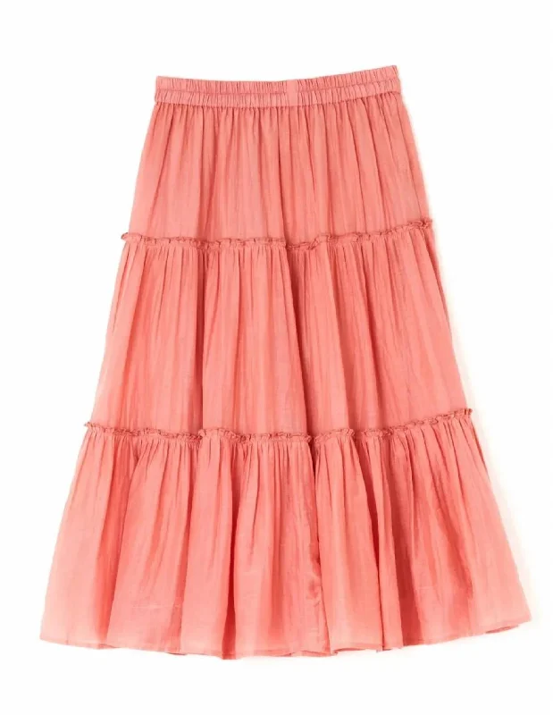 Formal Attire For Women Della Midi Skirt In Coral