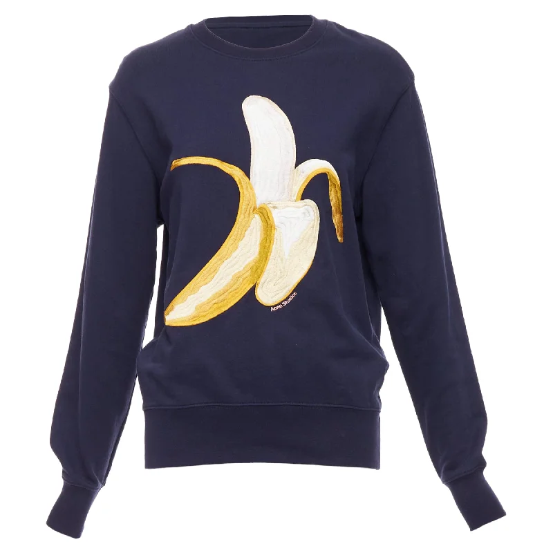 Women's Trendy Casual Outfit Acne Studios 10 Corso Como Banana Embroidery Logo Sweater