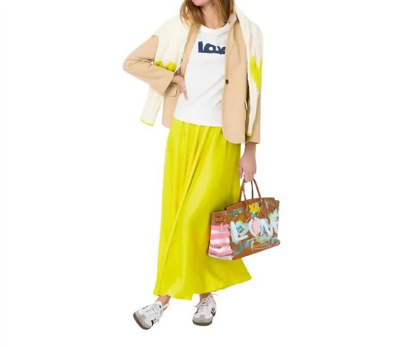 Women's Activewear Attire Ali Maxi Skirt In Citron