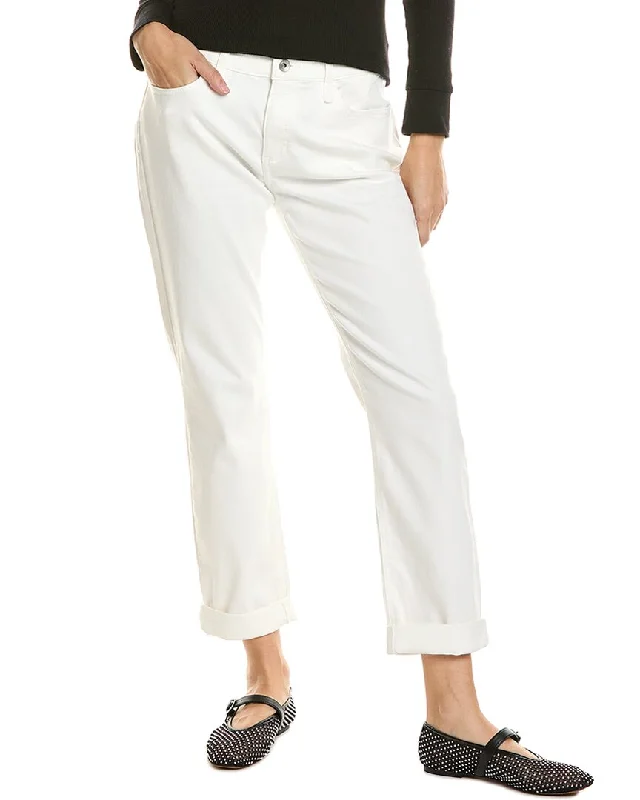 Trendy Outfits For Ladies rag & bone Dylan Low-Rise White Slim Boyfriend Jean