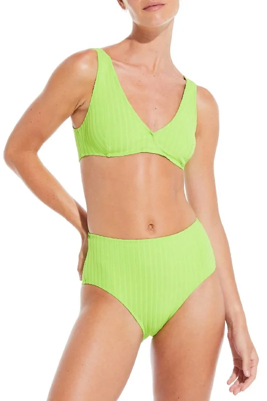 Women's Seasonal Clothes The Beverly Ribbed Top In Lime