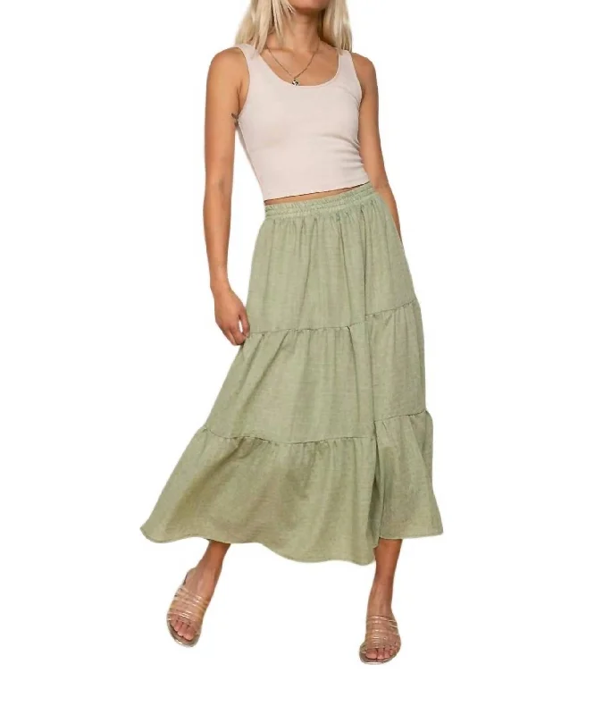 Chic Women's Outfit Carrie Skirt In Sage