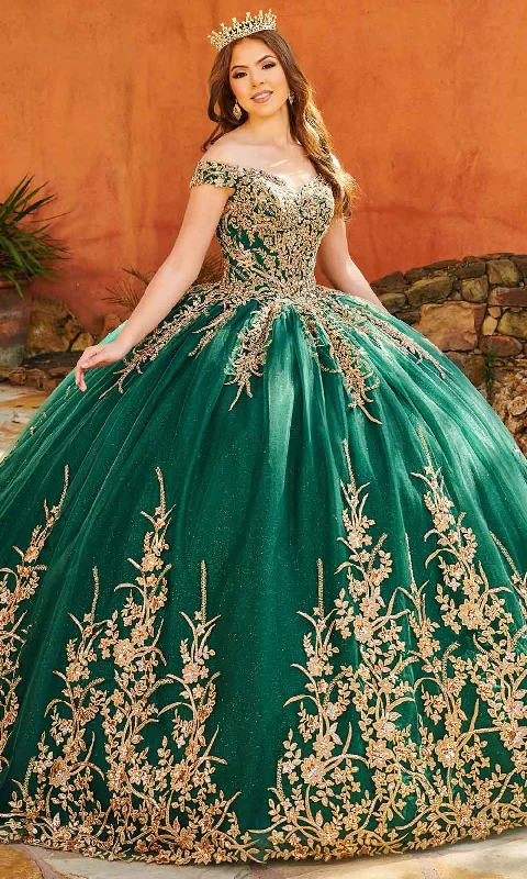 Women's Vintage-Inspired Outfit Rachel Allan Mq2151 - Beaded Appliques Ballgown