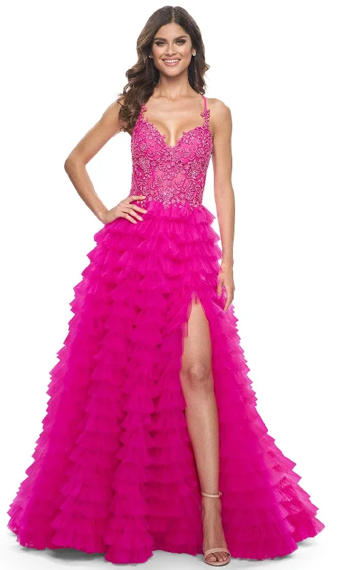 Luxury Women's Clothes La Femme 32334 - Ruffled A-line Prom Gown