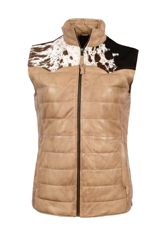 Affordable Women's Apparel STS Ranchwear Womens Adalyn Palomino Leather Leather Vest