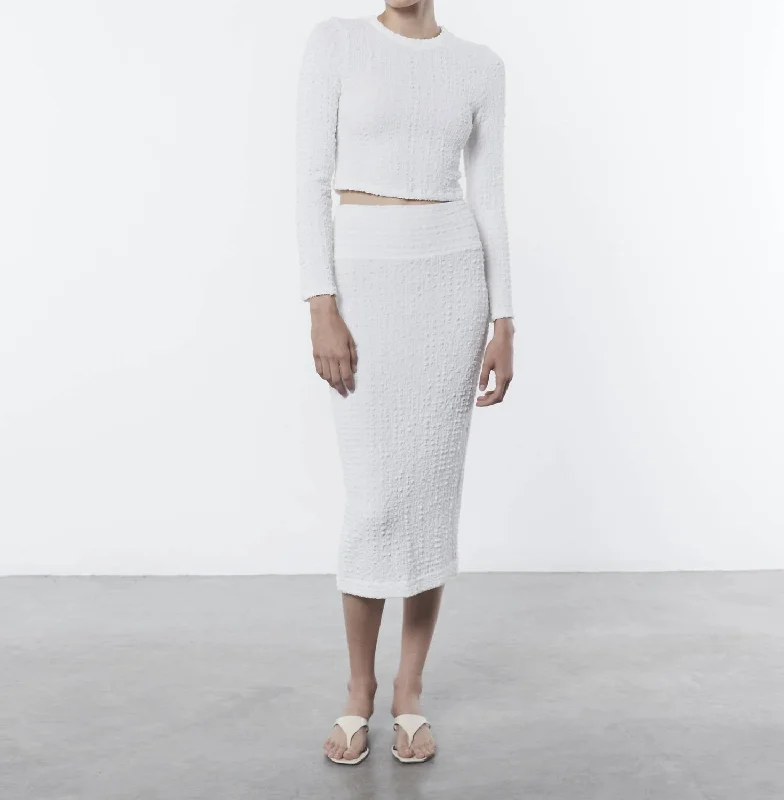 Women's Night-Out Outfit Puckered Pencil Skirt In Undyed