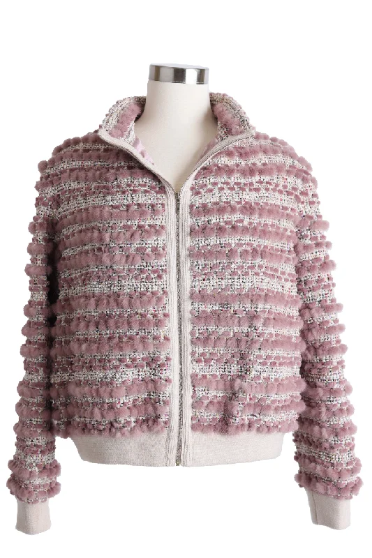 Exclusive Women's Fashion Collection Mink Tweed Jacket