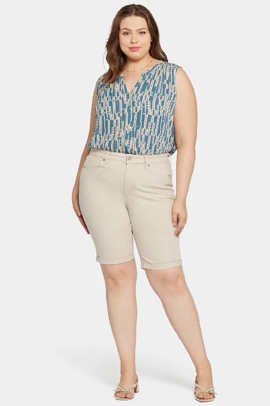 Extreme Clearance Deals Briella 11 Inch Denim Shorts In Plus Size - Feather