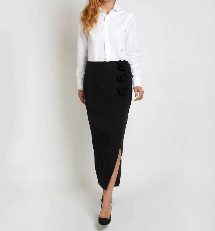 Women's Contemporary Apparel La Rosette Skirt In Black