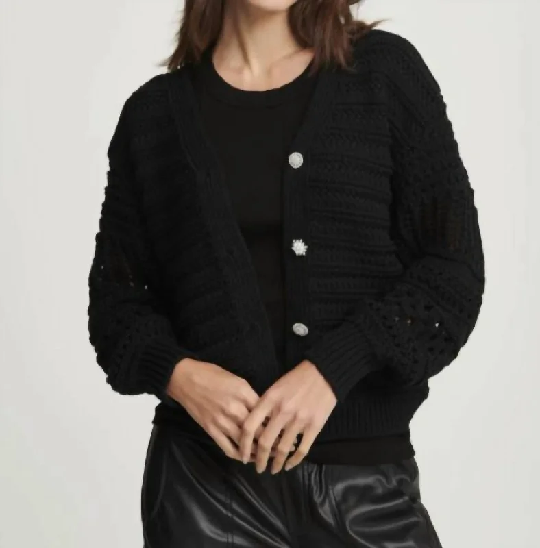 Women's Comfortable Garments Siena Cardigan In Black