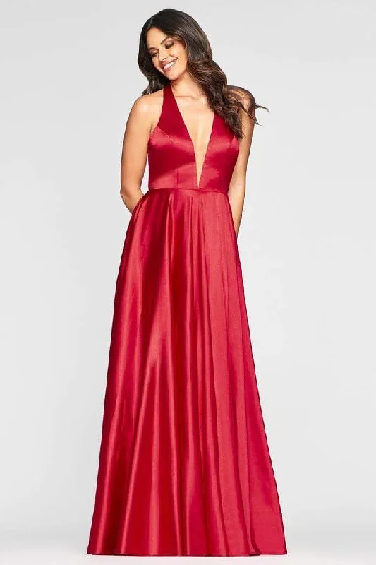 Casual Fashion Trends for Women Faviana - S10403 Deep V-neck A-line Gown