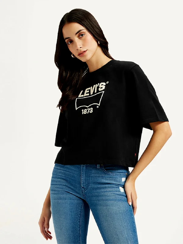 Women's Everyday Clothes Women's Brand Logo Relaxed Fit T-shirt