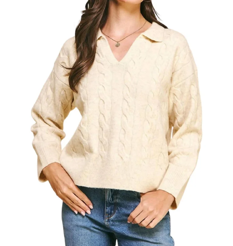 Trendy Casual Outfits In The Clouds Sweater In Cream