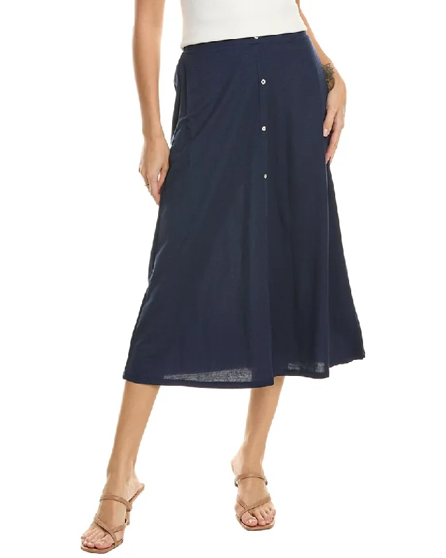 Women's Chic Apparel Bobeau Button Front Midi Skirt