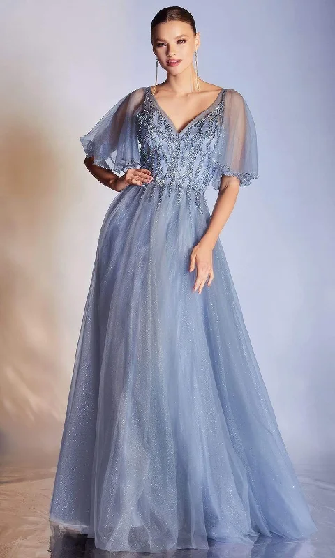 Trendy Women's Apparel Cinderella Divine CD0175- Embellished V Neck Gown