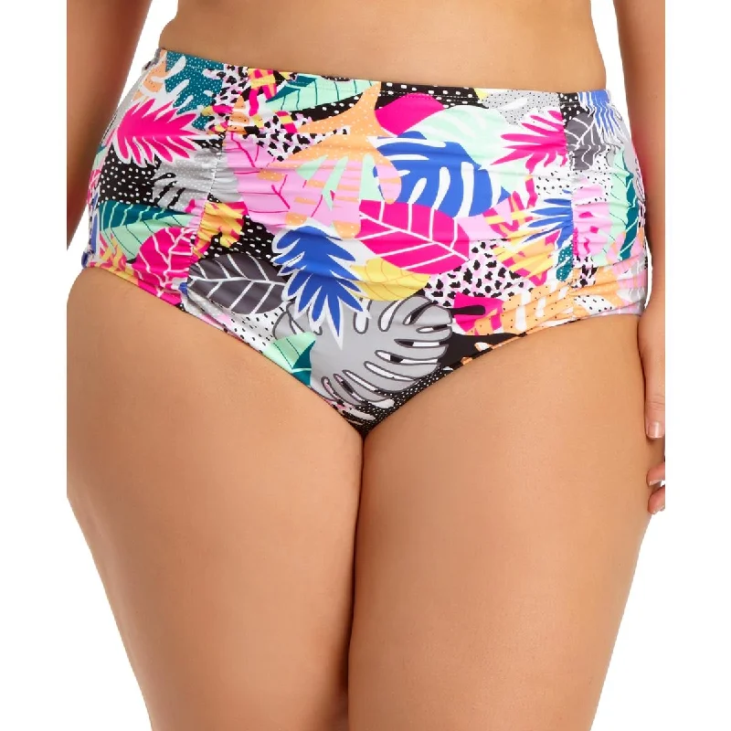 Women's Holiday Clothes Plus Womens High Waist Printed Swim Bottom Separates