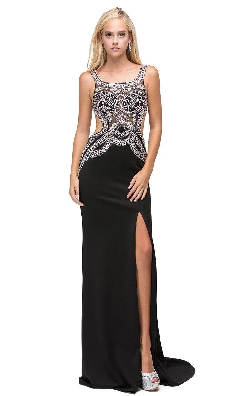 Affordable Women's Outfit Dancing Queen 9612 - Cut Out Beaded Prom Gown