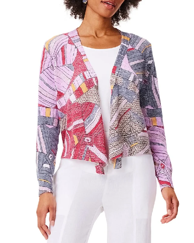 Women's Elegant Evening Attire NIC+ZOE Mosaic Floral 4-Way Cardigan