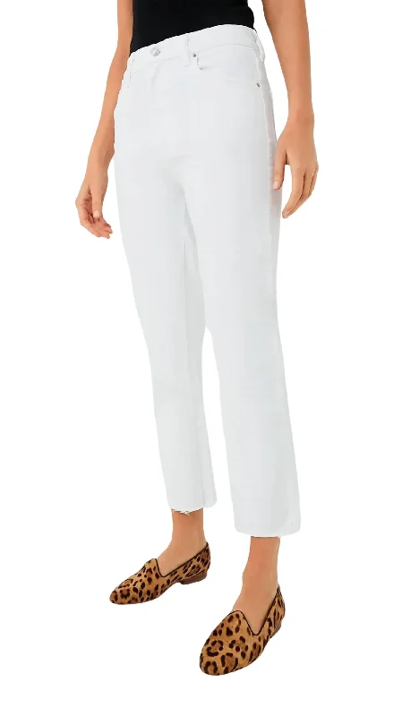 Women's Plus-Size Attire Fray Jeans In White