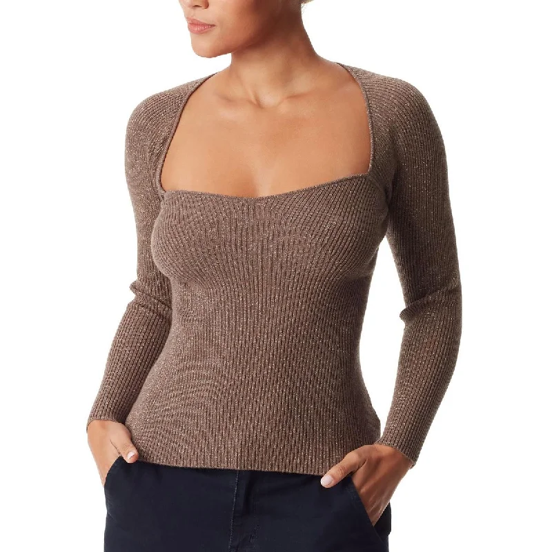 Women's Evening Clothes Skye Womens Ribbed Knit Metallic Pullover Sweater