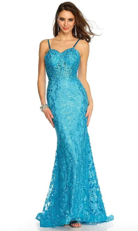 Classic Women's Clothing Styles Dave & Johnny 11161 - Sleeveless Tie Back Prom Gown