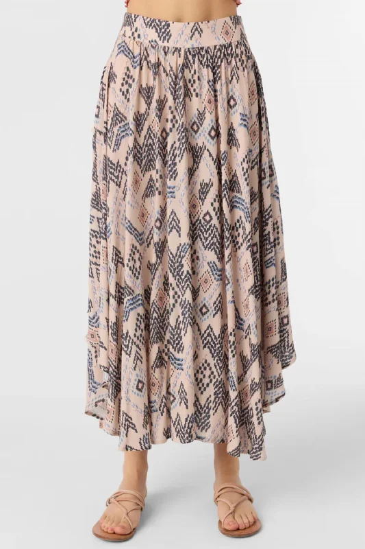 Women's Chic Outfit Marnie Palmer Print Midi Skirt In Cement