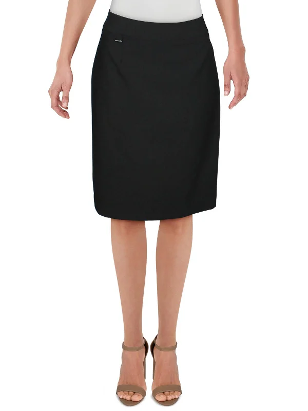 Women's Tailored Outfit Womens Knit Knee-Length Pencil Skirt