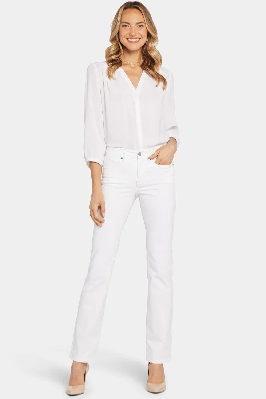 Luxury Women's Fashion Marilyn Straight Jeans In Tall - Optic White