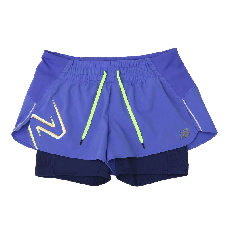 Women's Holiday Attire New Balance - Women's Impact Run 2 in 1 Shorts (WS21271 ARA)