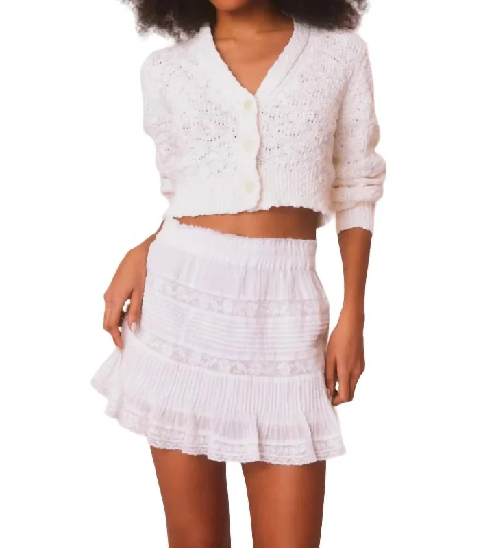 Women's Travel Garments Moulin Mini Skirt In True White