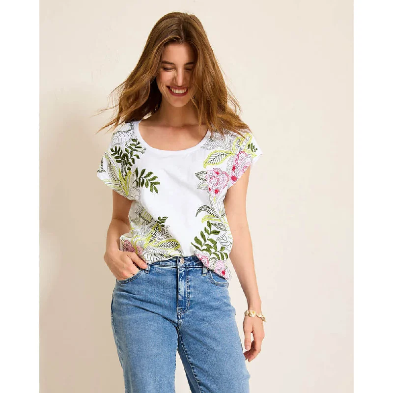 Women's Formal Apparel Tommy Bahama Women's Blooming Laelia Lux T-Shirt - White