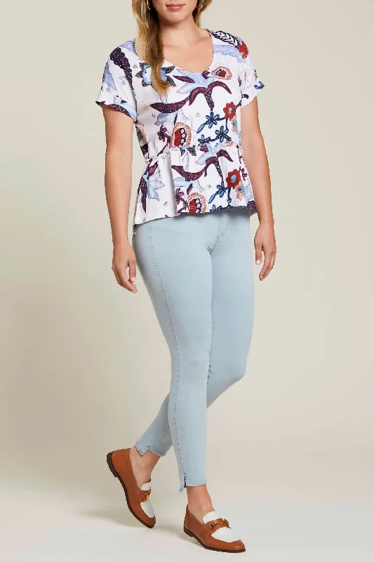 Women's High Street Fashion Pull On Jean In Pearl Blue