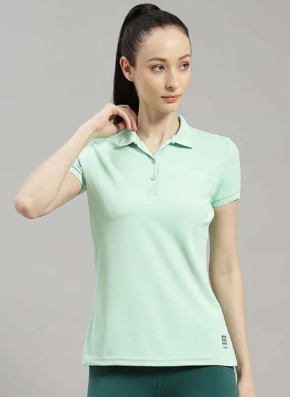 Women's Clothes For The Office Women Green Solid T-Shirt