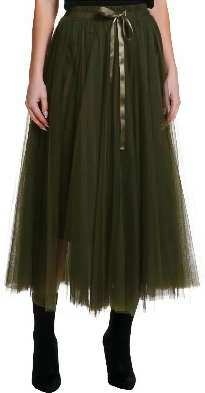 Chic Women's Outfit Brooke Summer Skirt In Olive