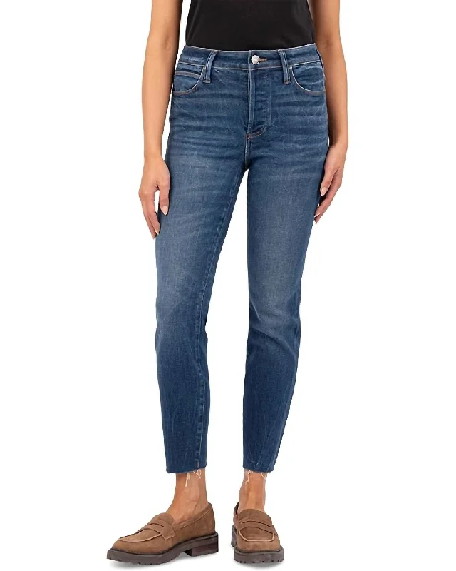 Chic Women's Garments Charlize High Rise Cigarette Leg Jeans In Jubilant