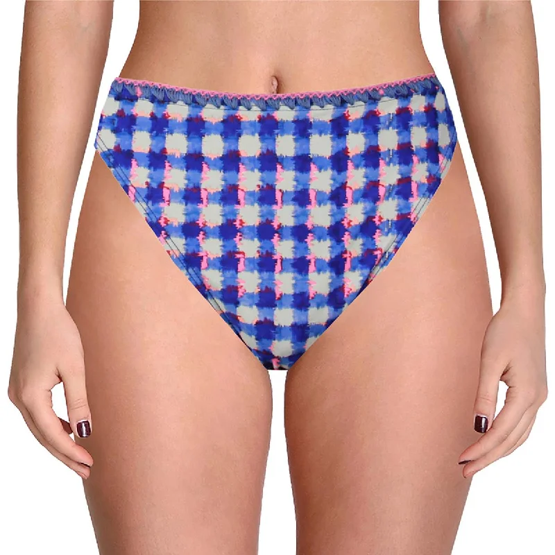 Women's Professional Apparel Womens Checkered Side Tie Swim Bottom Separates