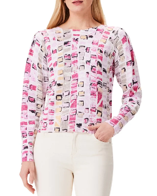 Formal Garments For Women NIC+ZOE Petite Geo Mosaic Sweater