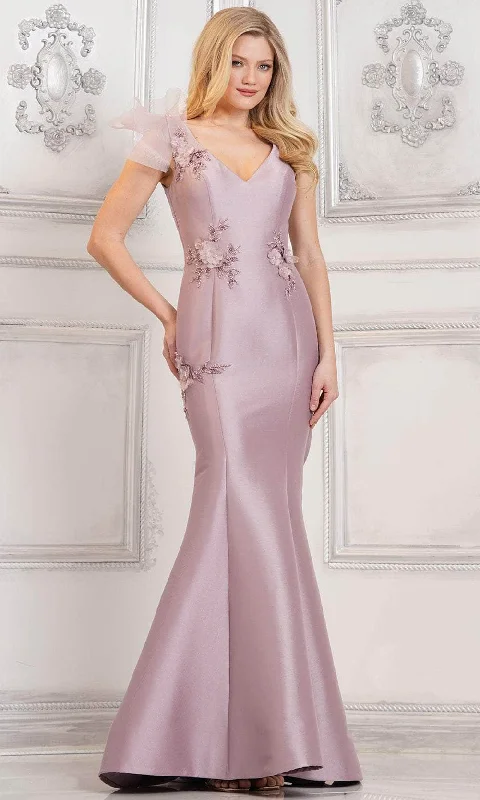 Women's Apparel Marsoni by Colors MV1309 - V-Neck Mermaid Formal Gown