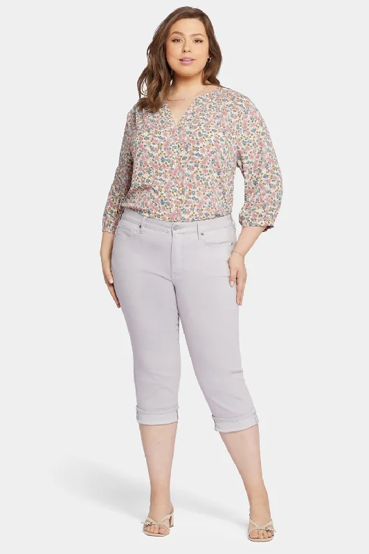 Affordable Women's Clothing Online Marilyn Straight Crop Jeans In Plus Size - Pearl Grey