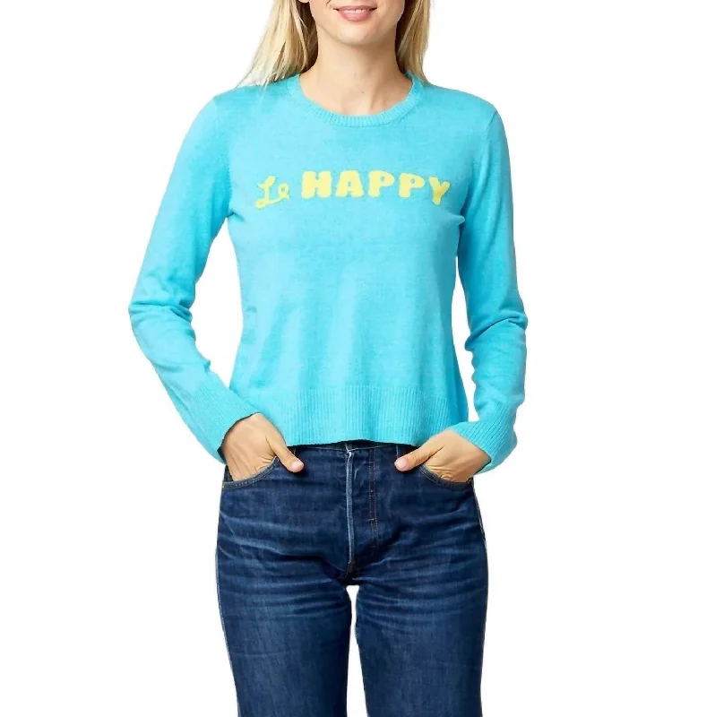 Formal Attire For Women Liz Le Happy Sweater In Saltwater