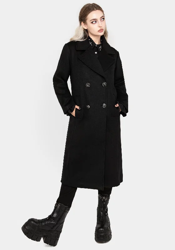 Women's Apparel Theia Double Breasted Longline Wool Blend Coat