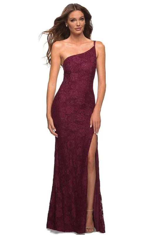 Women's Trendy Clothes La Femme 30441SC - Laced Strappy Back Prom Gown