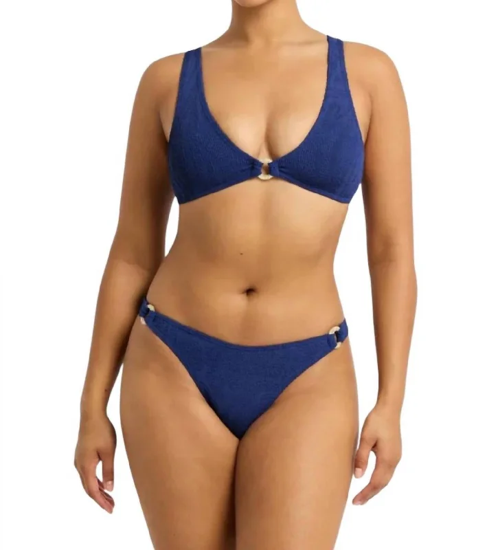 Best Online Boutiques Ring Scout Crop Bikini Top In Blue