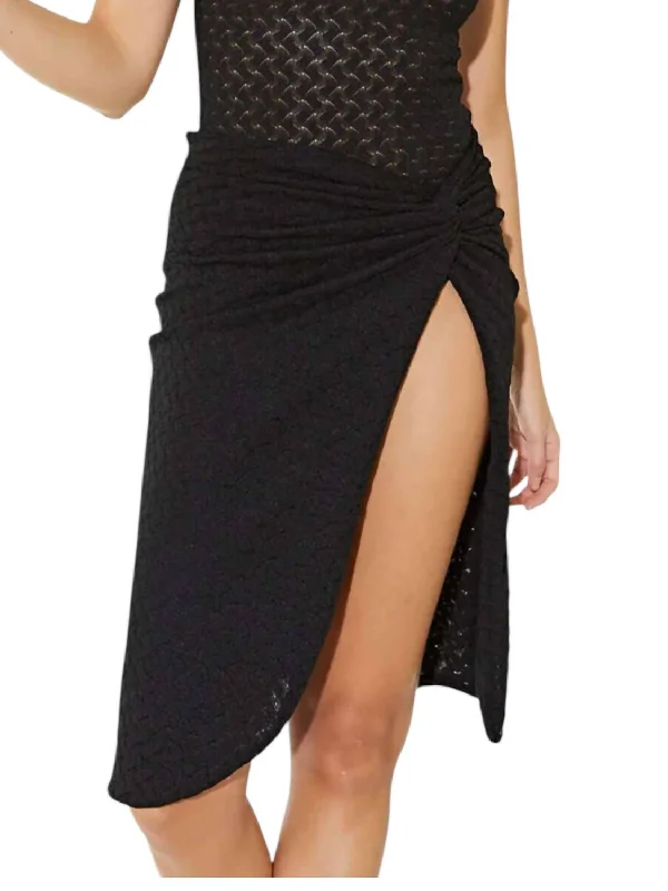 Casual Apparel For Women Pacifica Midi Skirt In Black