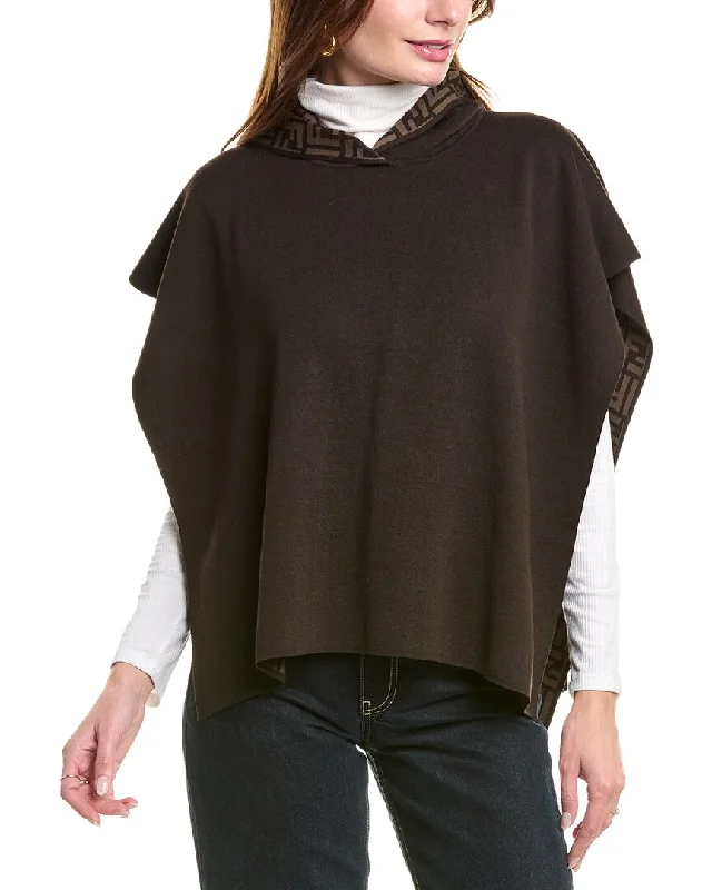 Women's Travel Apparel FENDI Wool-Blend Poncho