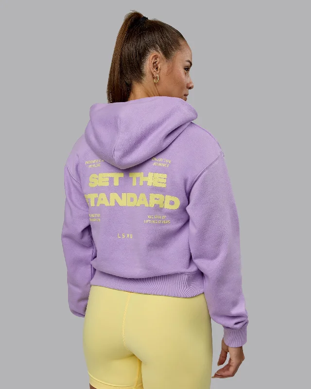 Women's High-End Clothing Set The Standard Midweight Hoodie - Pale Lilac-Elfin Yellow