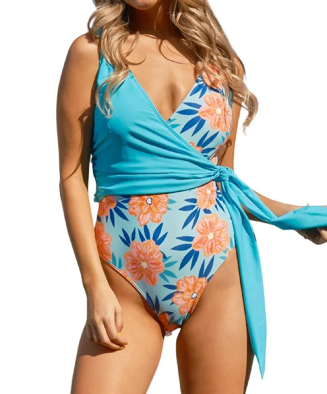 Casual Chic Women's Clothes Feeling Tropical Swimsuit In Oasis