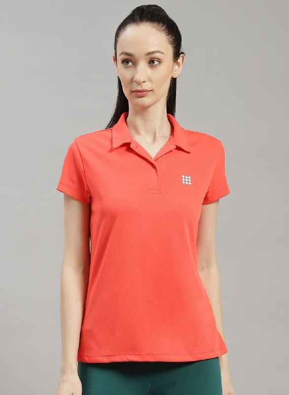 Women's Loungewear Clothes Women Orange Solid T-Shirt