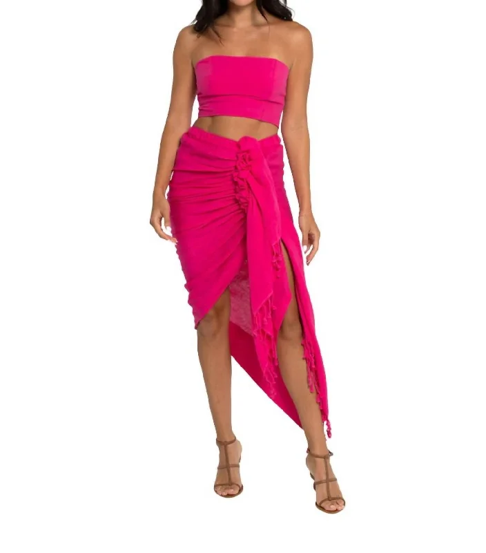 Women's Outerwear Garments Tulum Skirt In Fuchsia